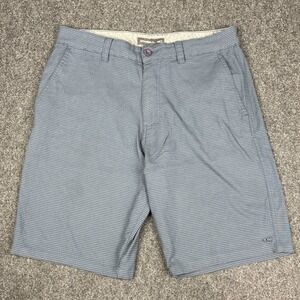 O'Neill Mens Hybrid Walk Shorts Blue Gray‎ Striped Size 34 Stretch Boardshorts